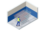 Isometric Store Worker with Cart Row, a Person Illustration by Golden Sikorka (Thumbnail 1 of 3)