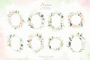 Watercolor Blush Floral Alphabet Set, a Decorative Illustration by Veris Studio (Thumbnail 6 of 24)