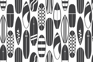 Retro Surfboard Pattern Set