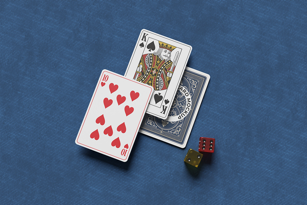 Realistic Poker Card Mockup, an Advertising Mockup by My Code Std (Photo 2 of 5)