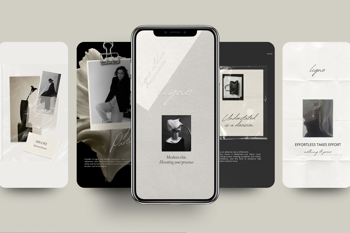 Aesthetic Paper Mockup IG + Stories, a Social Media Template by Studio Suvelle (Photo 4 of 9)