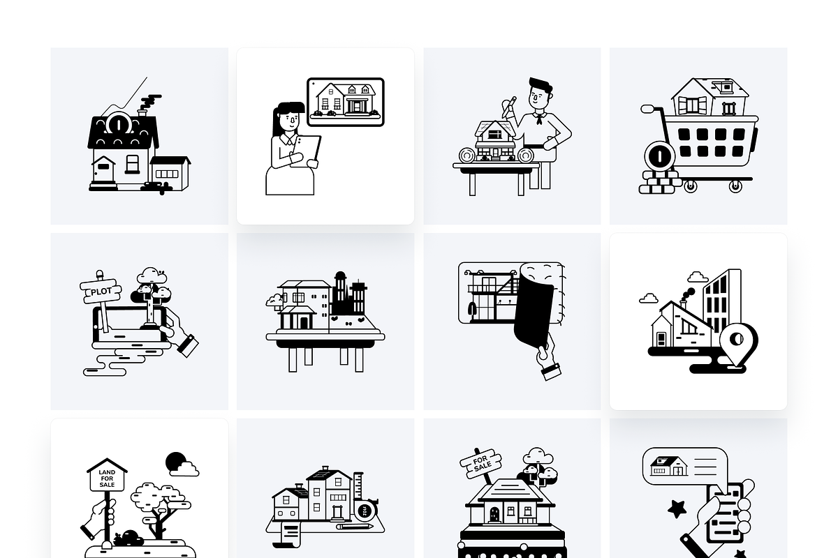 Animated Real Estate Icons, a Duotone Icon by Prosymbols (Photo 10 of 12)