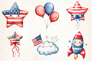 Whimsical 4th of July Clipart, an Illustration by Libby Wishes (Thumbnail 3 of 6)