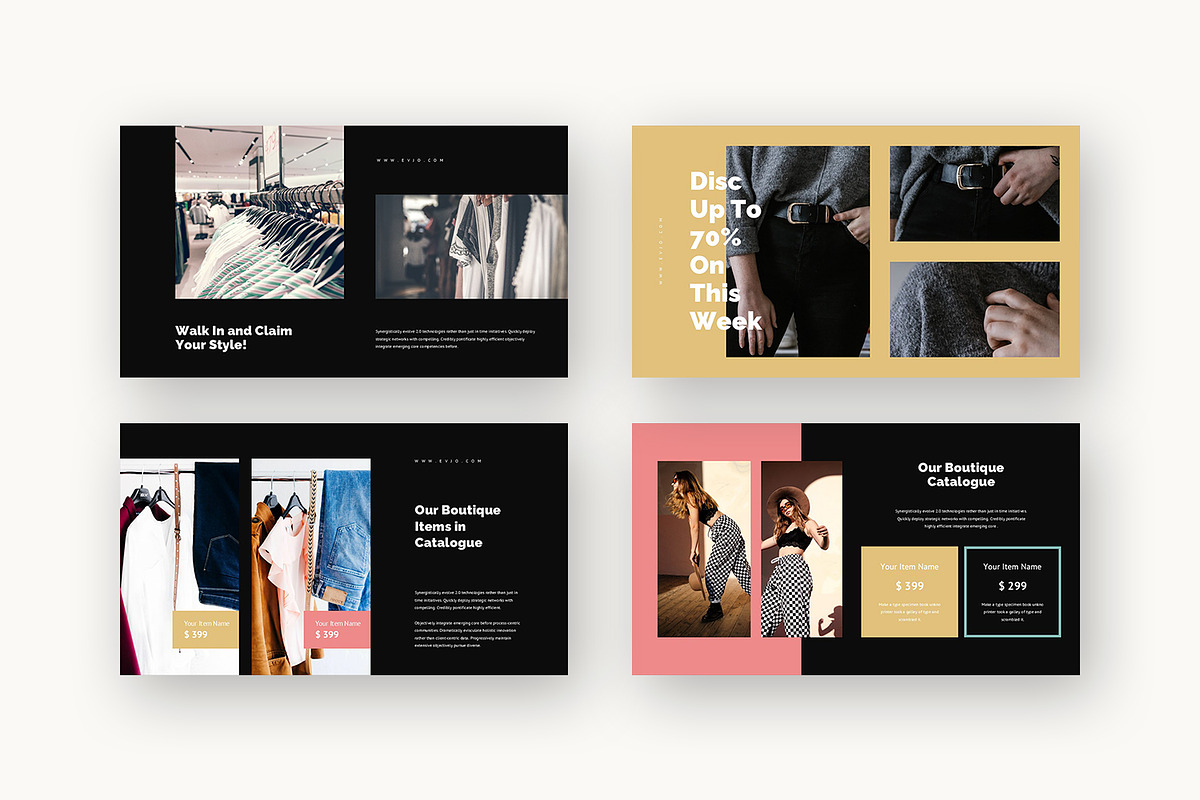 Evjo : Fashion House Powerpoint, a Presentation Template by Punkl Camp (Photo 14 of 16)