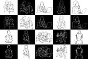 Business people single line drawings, a Person Illustration by ToonPlanet Vector Assets (Thumbnail 5 of 12)