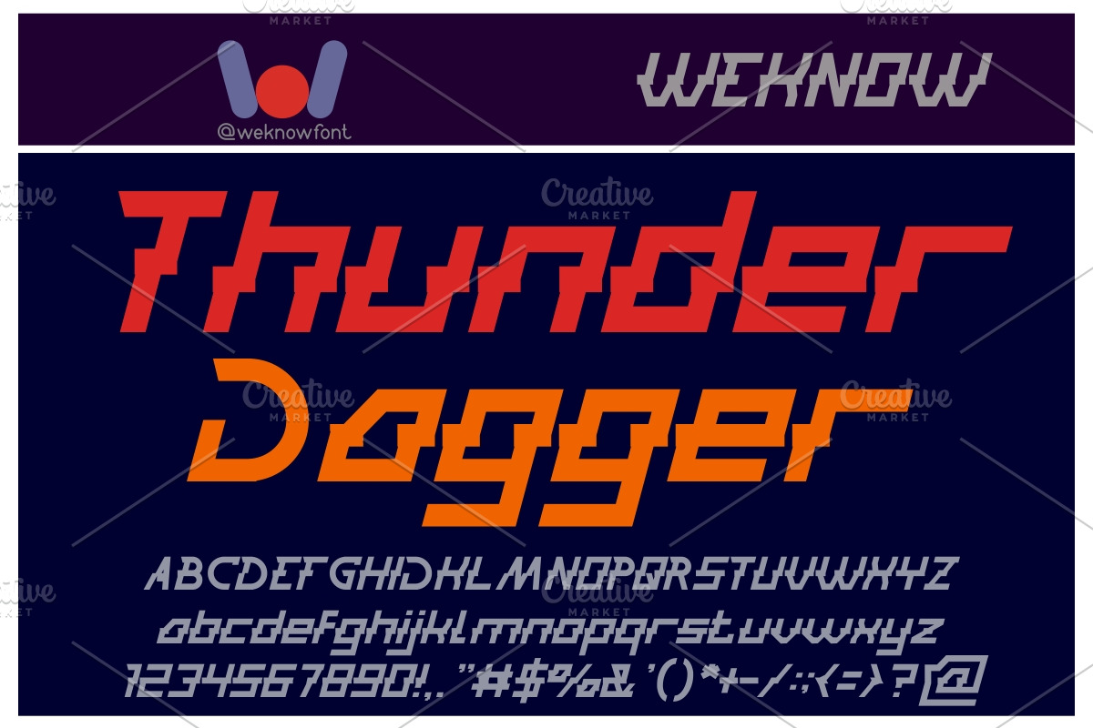 Thunder Jagger font, a Font by weknow (Photo 1 of 5)