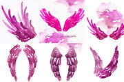 Watercolor background with wings, an Animal Illustration by Depiano (Thumbnail 5 of 5)