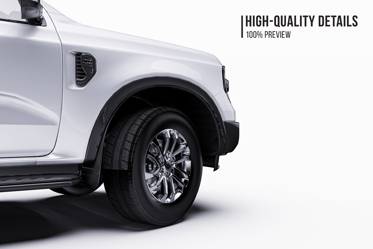 Modern Double Cab Pickup Mockup Set, a Product Mockup by Halal Graphic Studio (Photo 4 of 15)