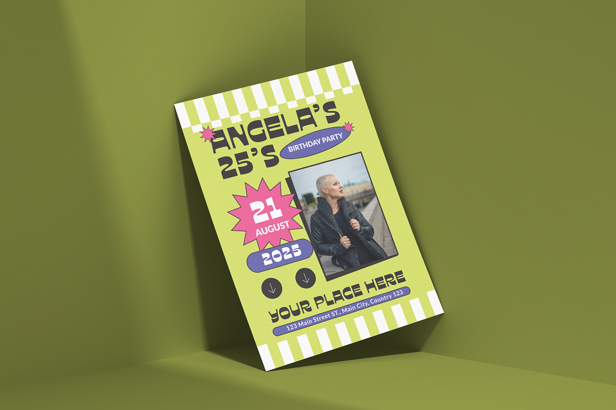 Green Acid - Birthday Invitation, a Print Template by VUNIRA (Photo 2 of 2)