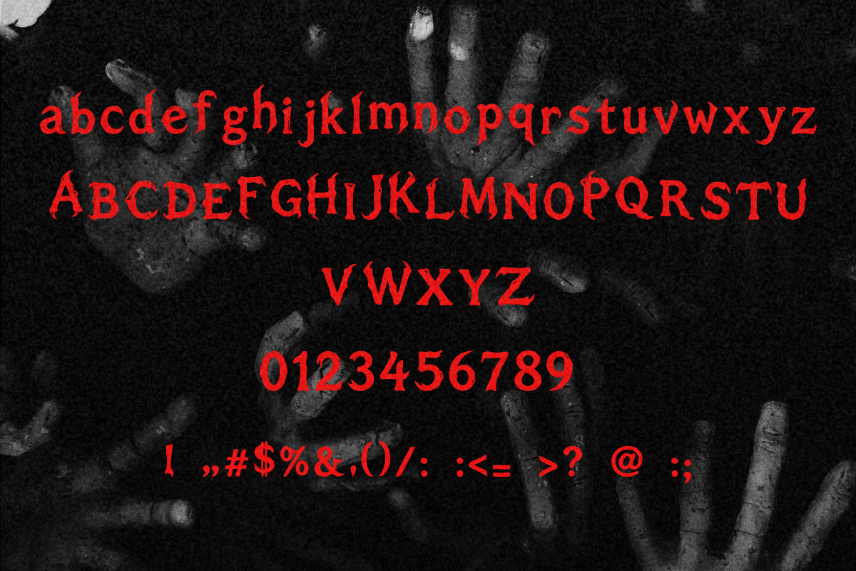Talonfiend Gothic Horror displayFont, a Script Font by AN Productions (Photo 4 of 4)