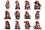 Whimsical Valentine Gnome Clipart, a Graphic by CitraGraphics (Thumbnail 3 of 4)