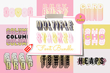 Multiple Stacked Font Bundle