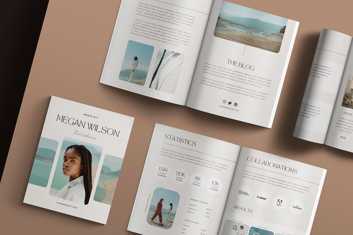 CALM | Media Kit Canva Template, a Magazine Template by Sierra Creative Studio (Photo 2 of 11)