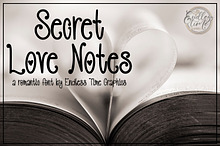 Secret Love Notes - A Valentine Font