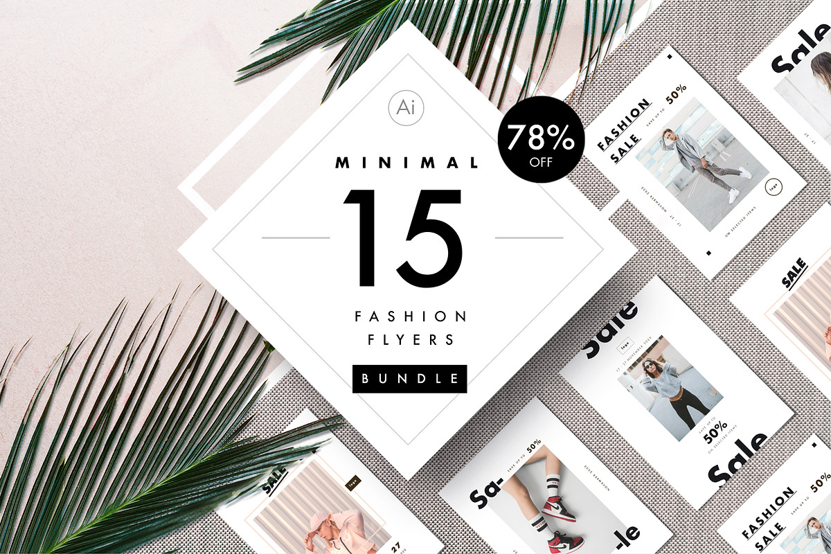 Fashion flyers bundle, a Flyer Template by Marie T (Photo 1 of 10)