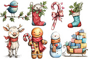 Whimsical Christmas Clipart, an Illustration by Designworld (Thumbnail 4 of 6)