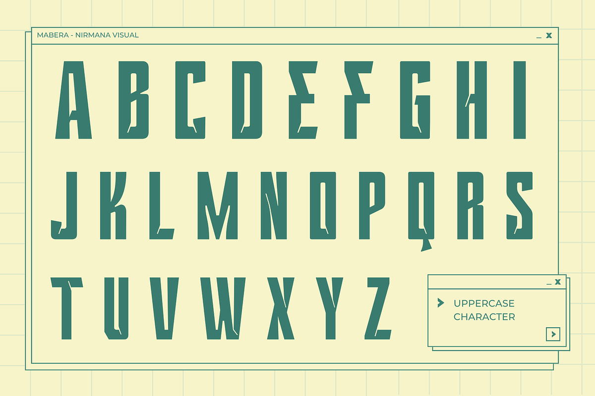 Mabera - Branding Logo Font, a Sans Serif Font by Nirmana Visual (Photo 2 of 8)