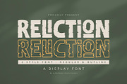 Reliction - Display Font, a Script Font by Alpaprana (Thumbnail 1 of 10)