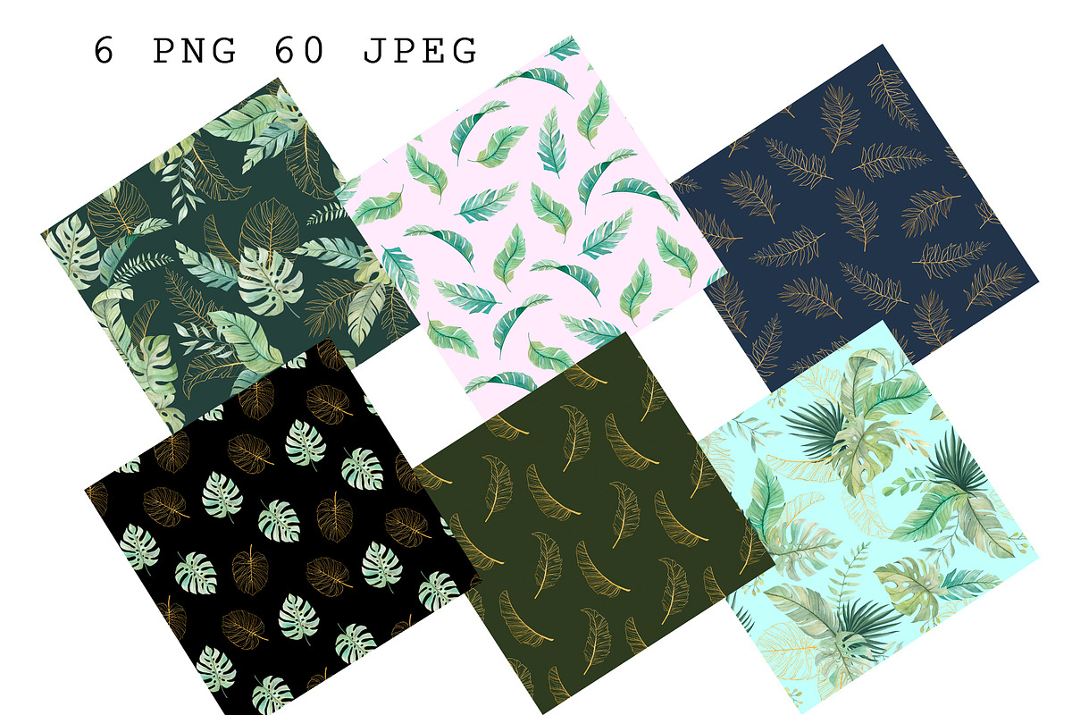 Watercolor Tropical Seamless Pattern, a Pattern Graphic by PatternPalette (Photo 2 of 8)