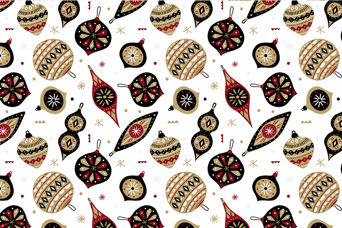 Vintage Christmas Balls Decorations, a Decorative Illustration by ms Julia Nova (Photo 3 of 6)