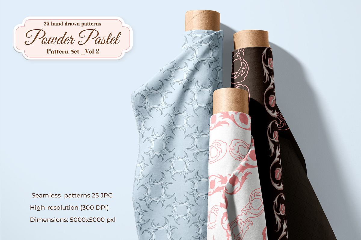 Powder Pastel Pattern Set Part 2, a Pattern Graphic by L- design studio (Photo 8 of 9)