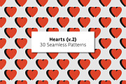 Hearts (v.2) - 30 Seamless Patterns, a Pattern Graphic by Tustan (Thumbnail 1 of 6)