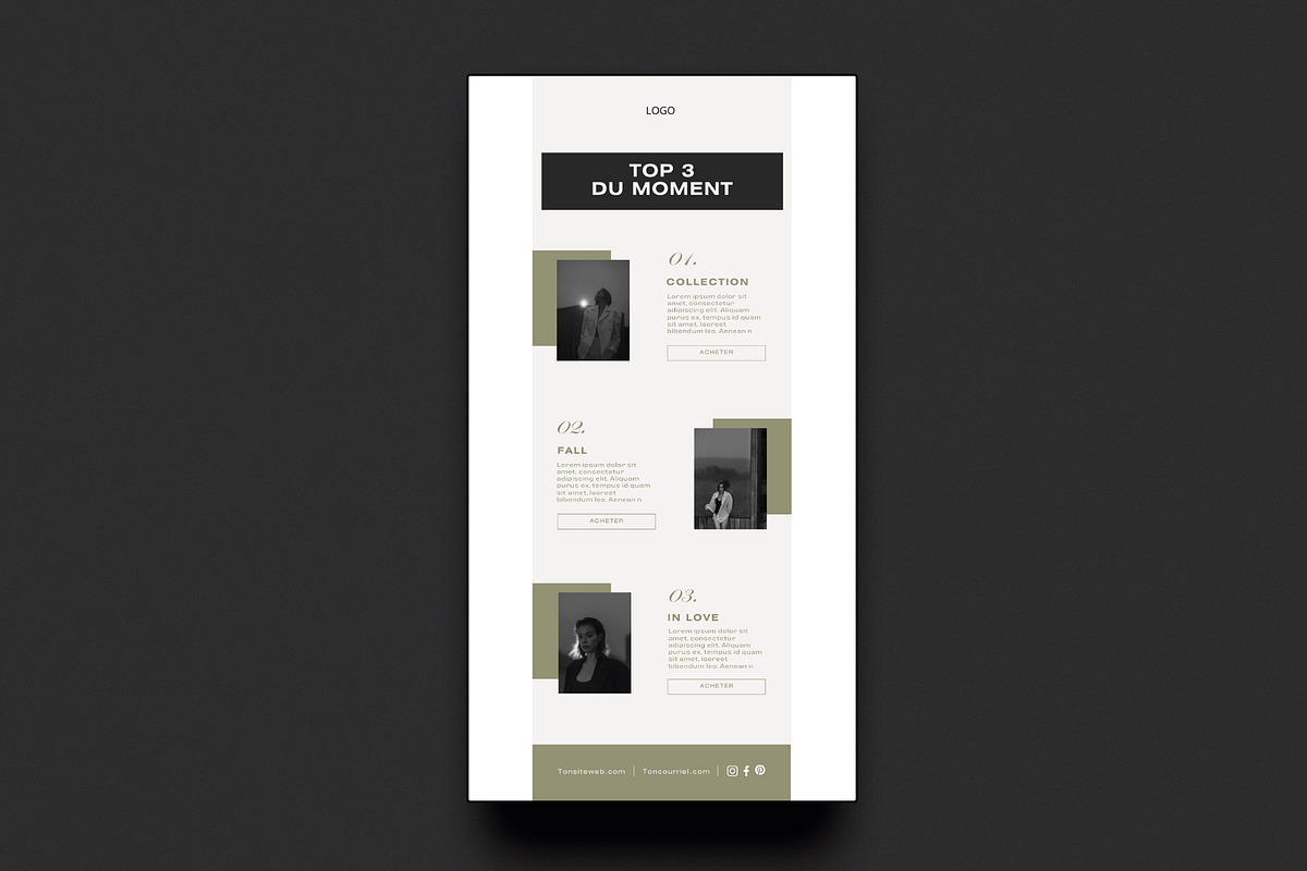 Fall In Love Newsletter templates, an Email Template by La P'tite Minimaliste (Photo 3 of 6)
