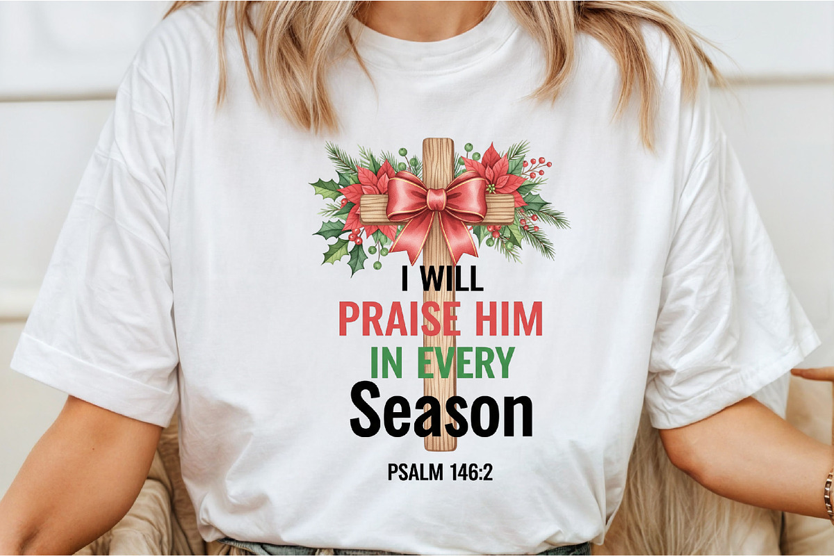 I Will Praise Him, Christmas Cross P, an Illustration by Libby Wishes (Photo 5 of 6)