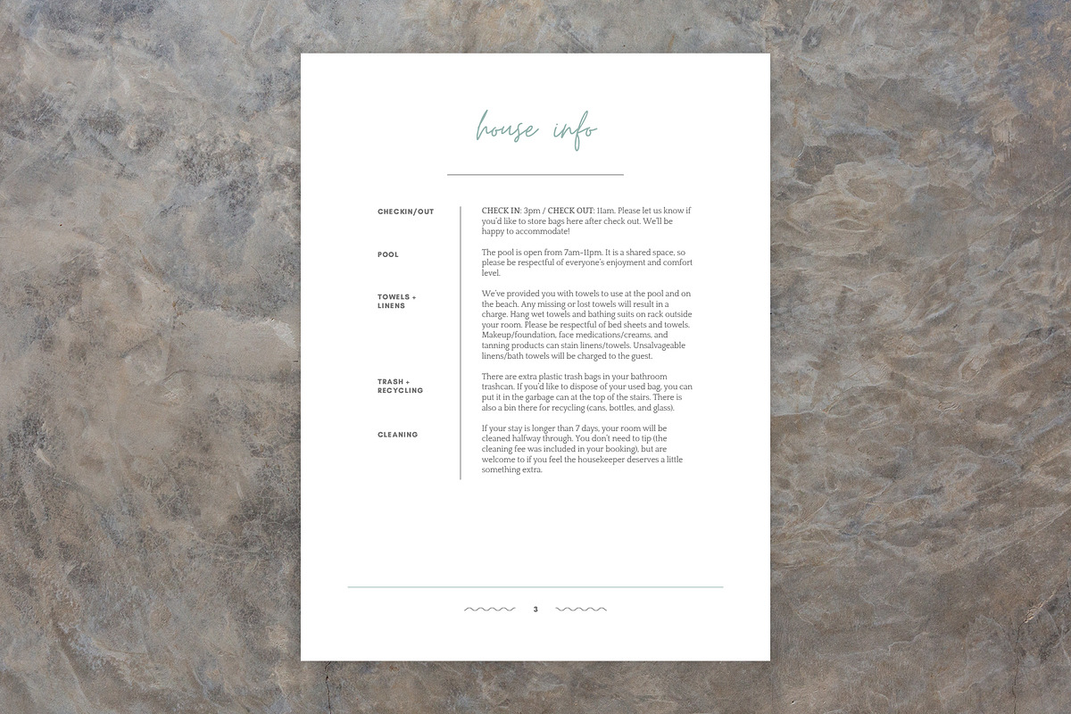 Beach House Welcome Book for Airbnb, a Templates & Theme by Kin Studio (Photo 11 of 17)