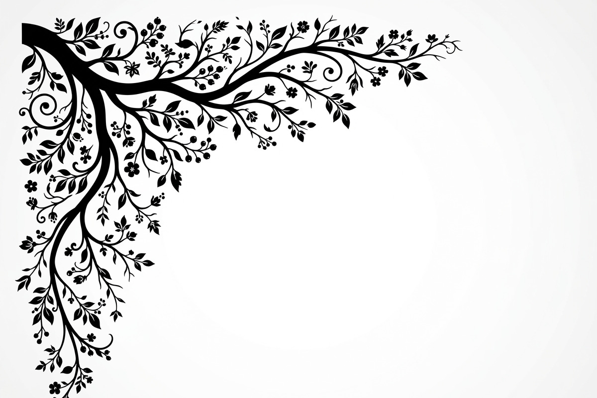 50 Tree Branch Corner Silhouette, a Decorative Illustration by Amazin_art (Photo 16 of 25)