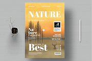 Nature Cover Magazine Layout, a Magazine Template by MightyDesign (Thumbnail 1 of 8)