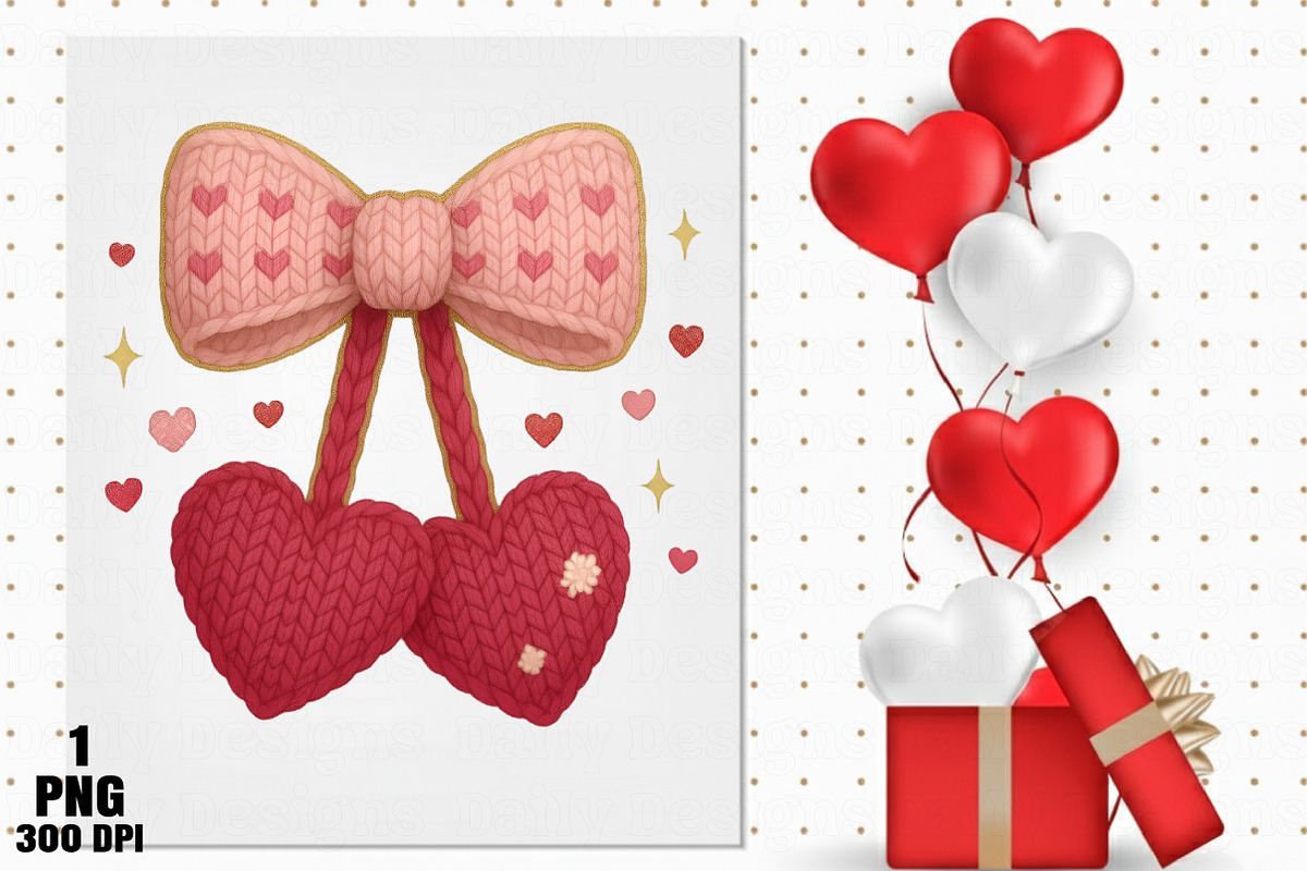 Faux Crochet Valentines Day Png, an Illustration by Daily.Designs (Photo 4 of 5)