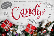 Candy - A Christmas Typeface, a Handwritten Font by Adalin (Thumbnail 1 of 7)