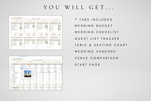 Digital Wedding Spreadsheet