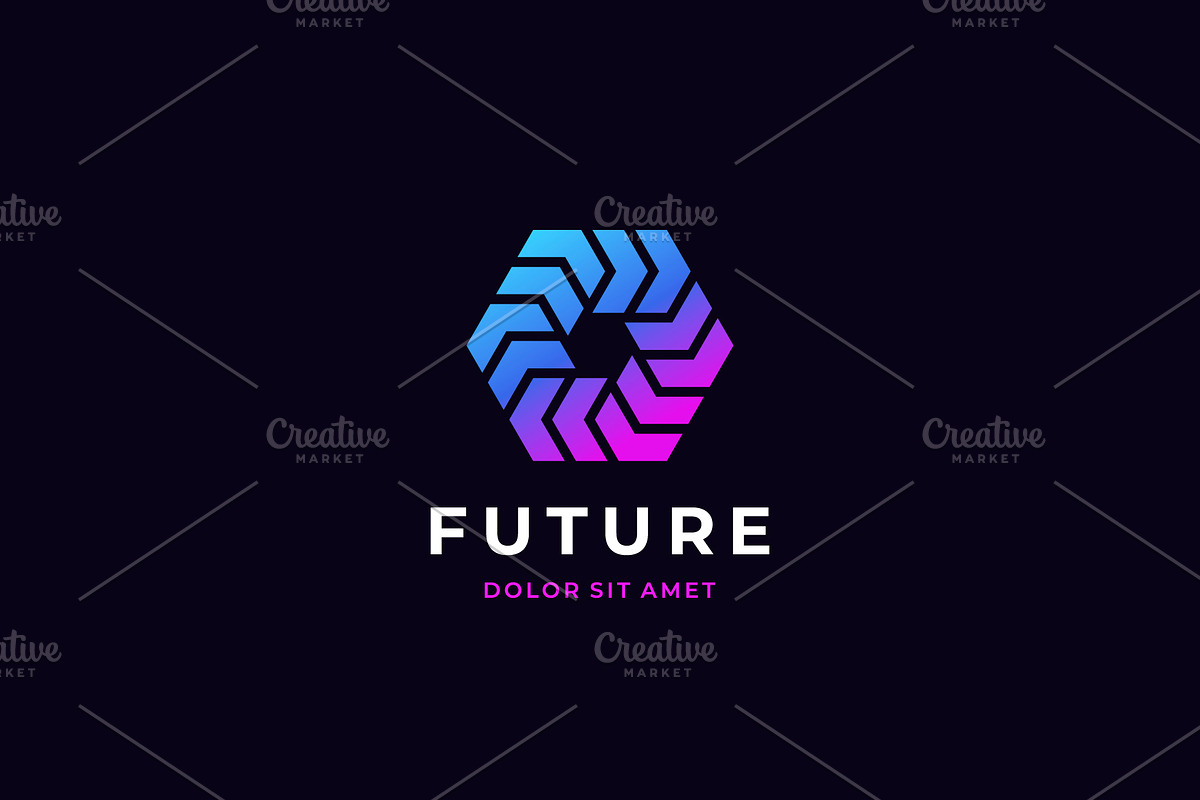 Abstract hexagon logo vector., a Branding & Logo Template by lettett