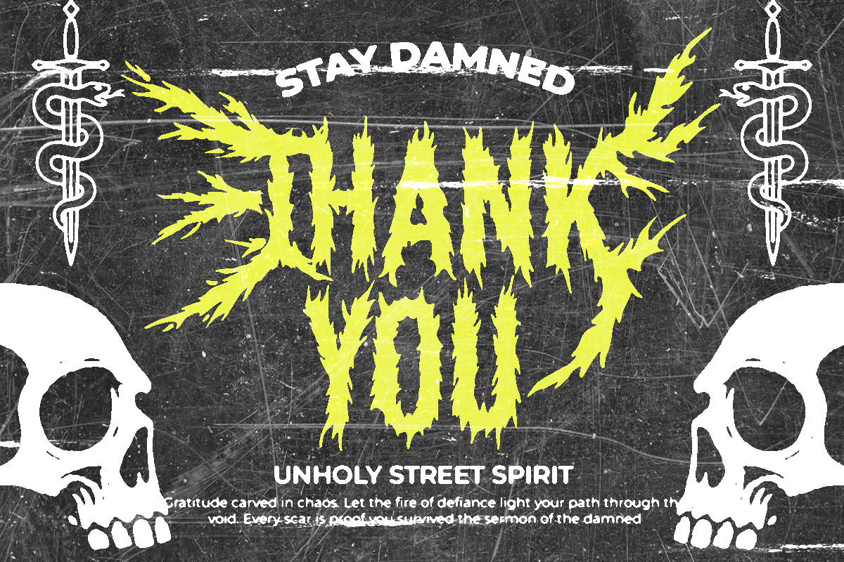 Nether Black Death Metal Font, a Blackletter Font by Letterhend Studio (Photo 9 of 9)