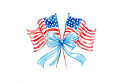 Prompt Watercolor America Clipart, a Decorative Illustration by Creative design (Thumbnail 5 of 7)