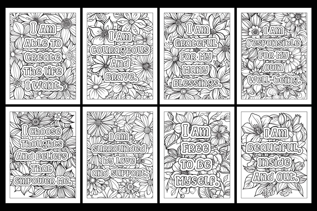 Self Love Affirmation Coloring Book, an Illustration by protabsorkar11 (Photo 3 of 3)
