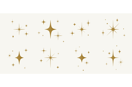 Stars set, sparkle icons collection, an Object Illustration by Foxys Graphic