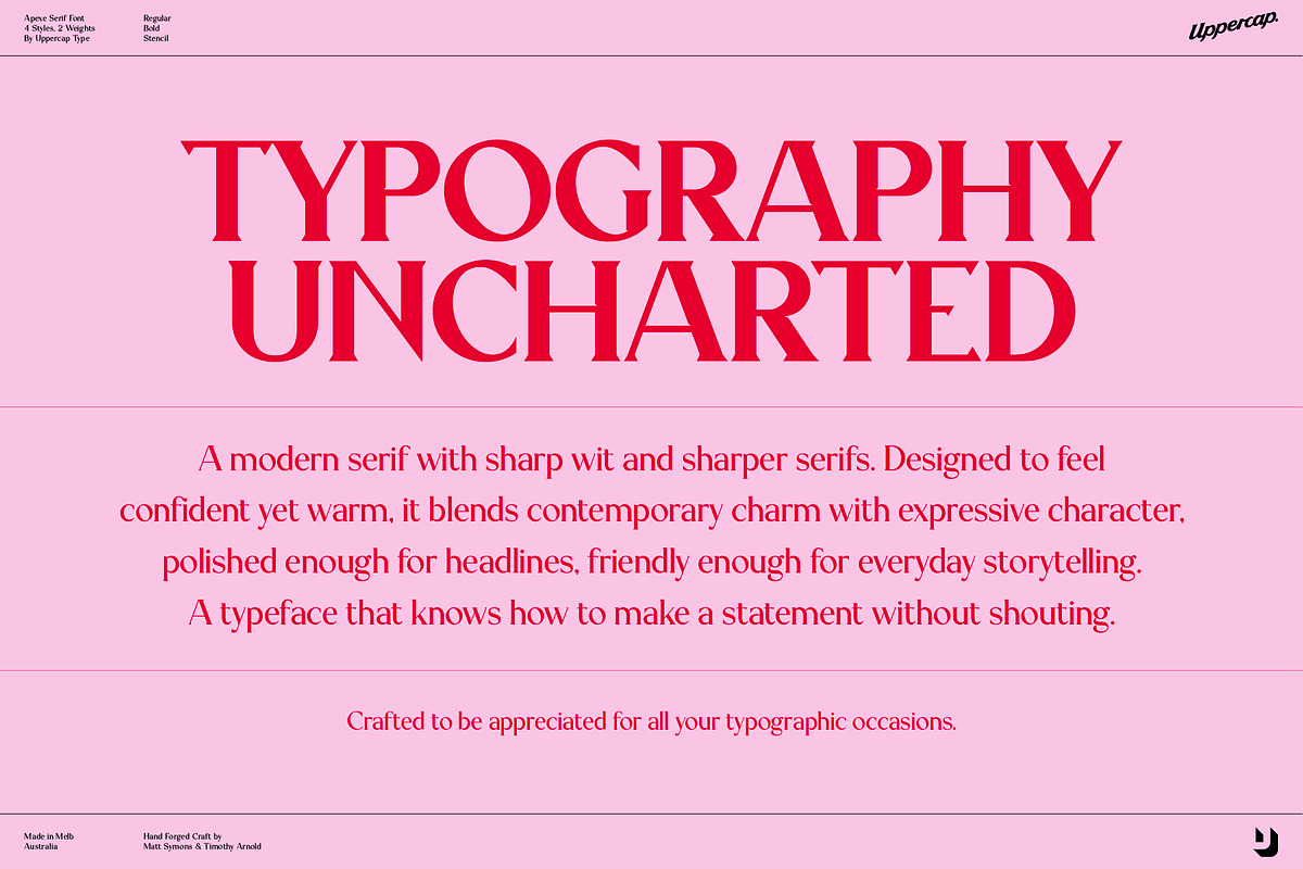Apexe - Serif Font Family, a Serif Font by UppercapType (Photo 7 of 13)