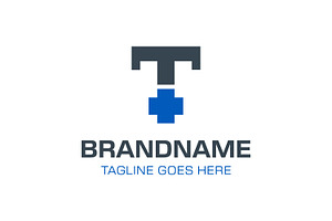 Letter T Plus Medical Health Logo, a Branding & Logo Template by Pray Art Design Studio