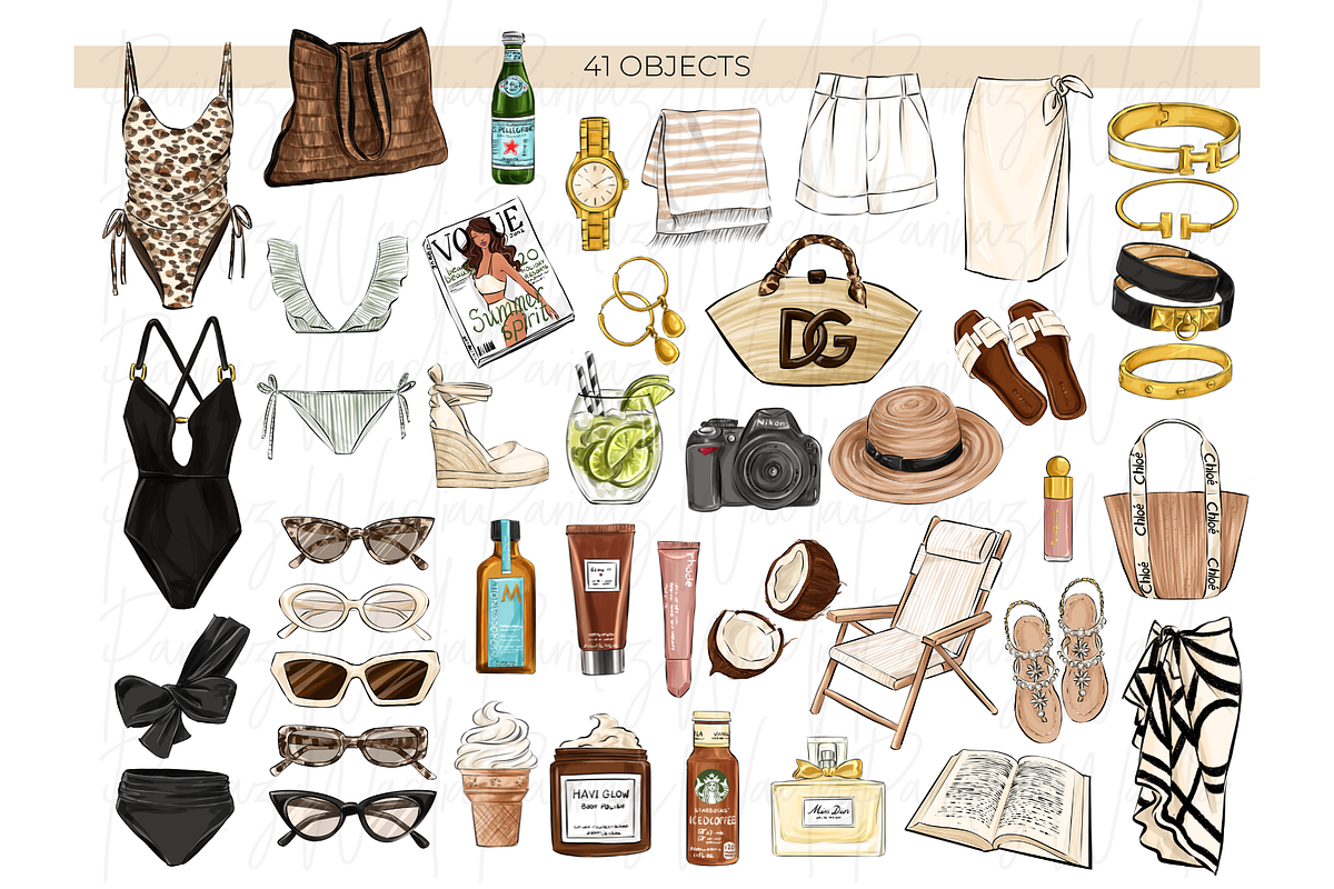 Summer Girls 8 clipart, a Person Illustration by Parinaz Wadia Design (Photo 9 of 9)
