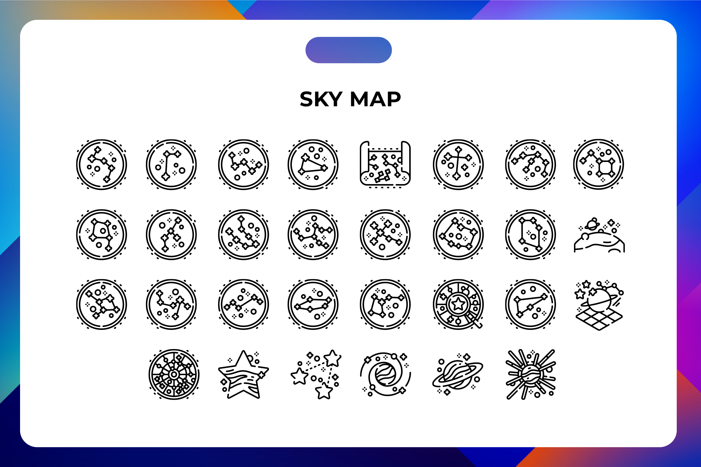 Sky Map Icons, an Icon by Wencory