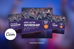 Sunday Service Church Canva Template