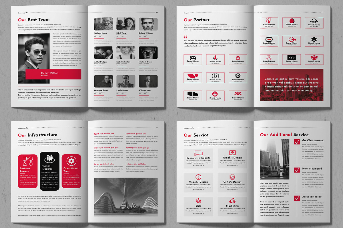 Company Profile Design Layout, a Brochure Template by MightyDesign (Photo 4 of 7)