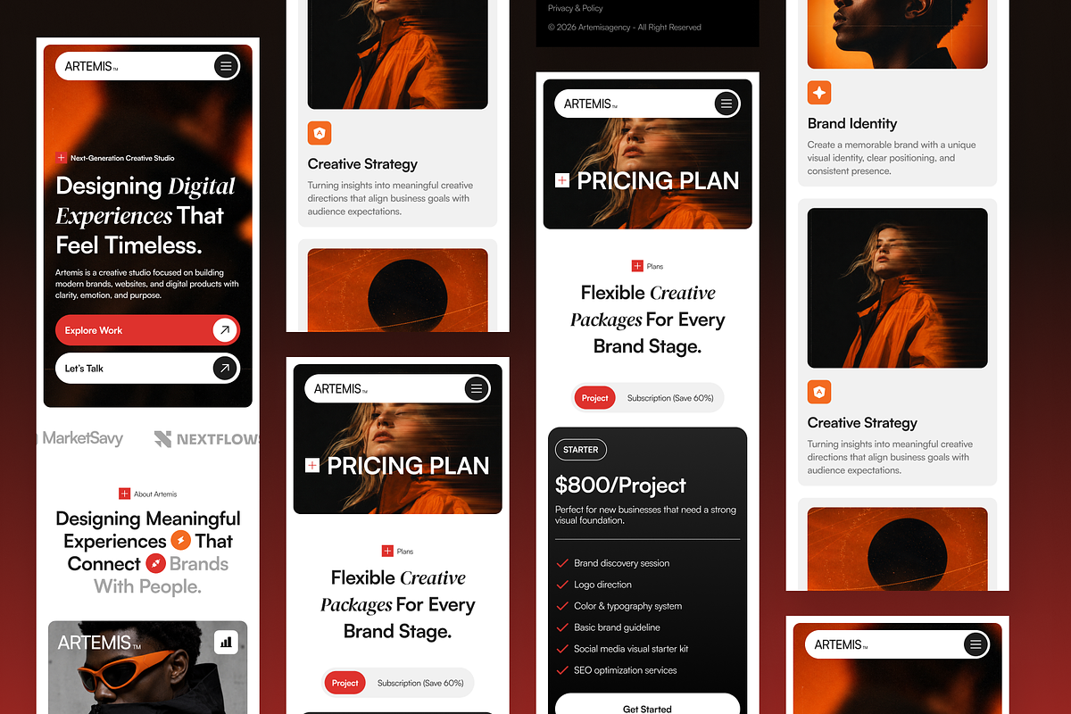 Artemis - Creative Agency Website, a Landing Page Template by SLAB! Design (Photo 5 of 5)