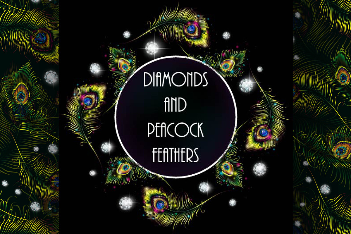 Diamonds in peacock feathers, an Object Graphic by artabramova (Photo 1 of 9)