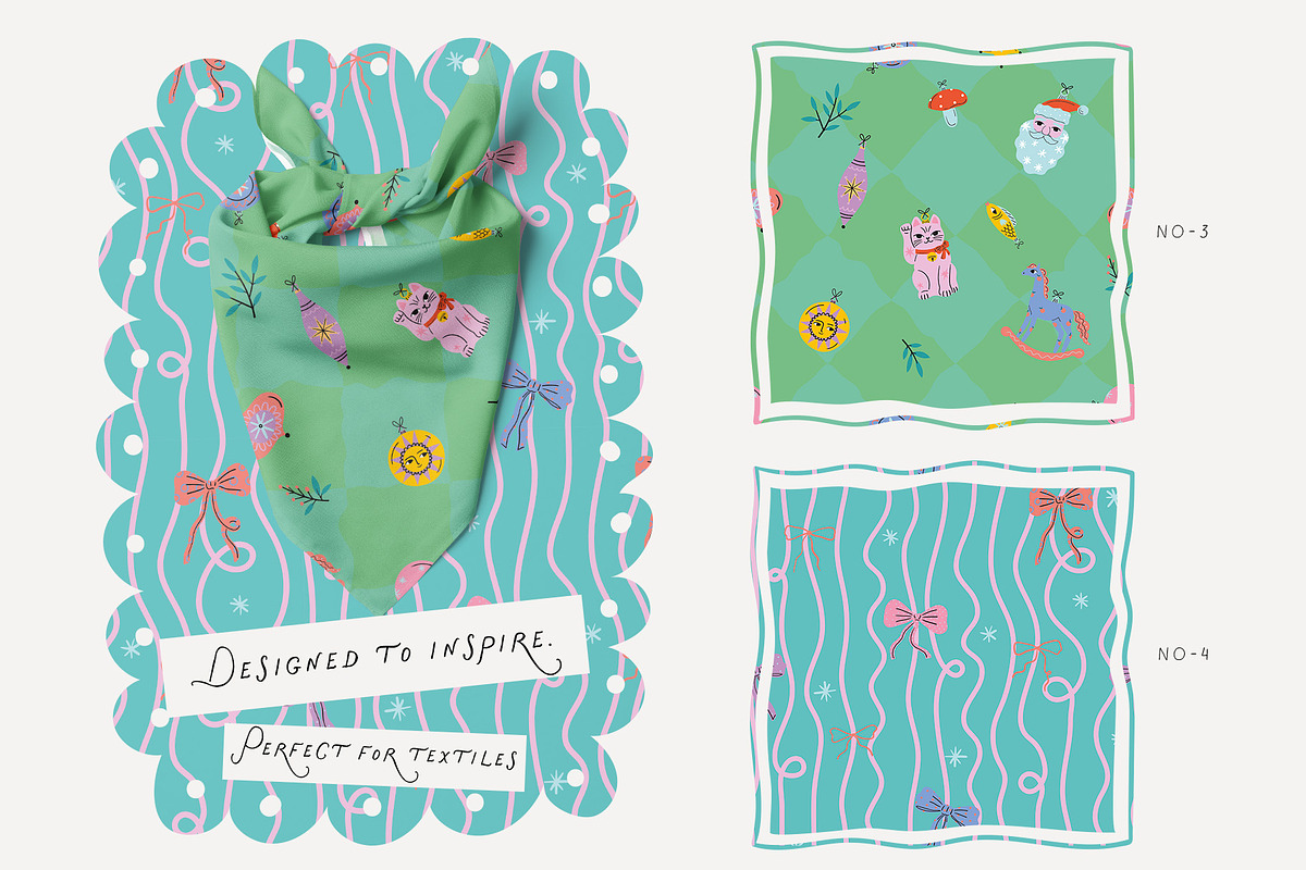WINTER'S GALLOP. Seamless patterns, a Pattern Graphic by annartdreams (Photo 4 of 10)