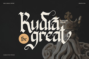 Rudra Great Blackletter Typeface