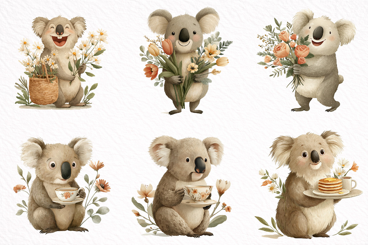 Whimsical Summer Teddy Bear Clipart, an Illustration by DreamArtGraphic (Photo 6 of 8)